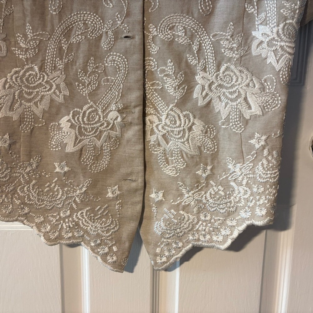 NWT Together Beige Linen Blend Top - Picture 3 of 8